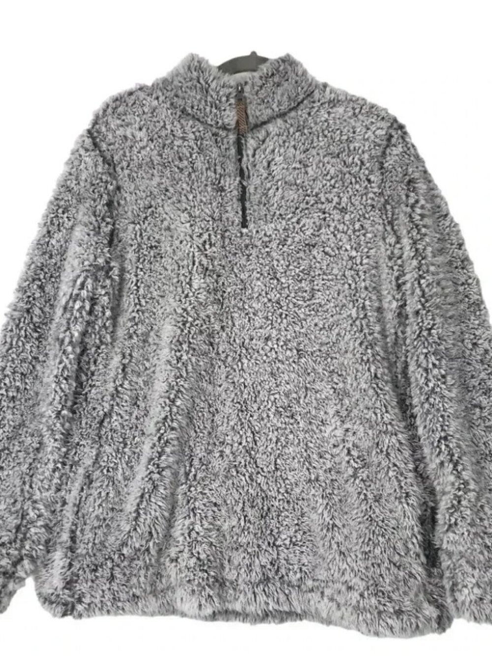 Weatherproof Vintage Gray Sherpa 1/4 Zip Pullover L